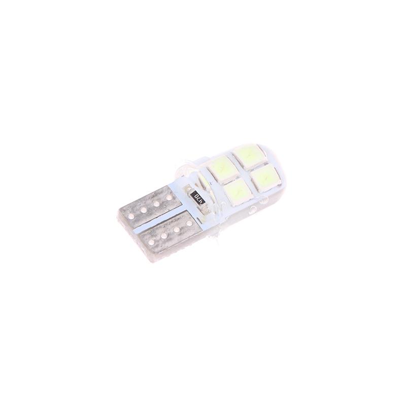 Car Led T10 W5W Canbus Glass Cob 6000K Reading Dome Lamp Marker Wedge License Platelight Bulb 168 194 192 Dc 12V White Blue Red