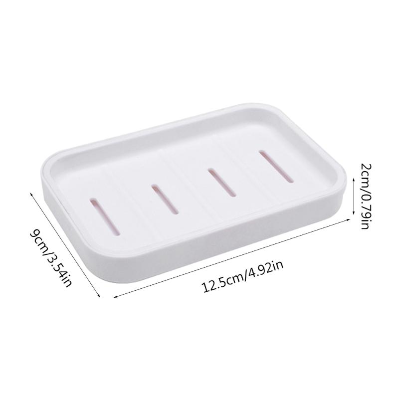 2PCS Soap Dish Plastic Soap Holder for Bathroom Shower Double Layer Draining Soap Dish Tray Easy to Clean Soap Case