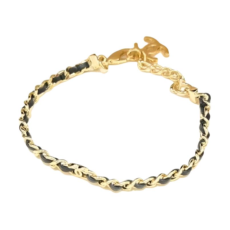 

Chanel 26P Leather Chain Bracelet Unisex Bracelets Gold ABH331B23469U7516 Box+Shopping Bag