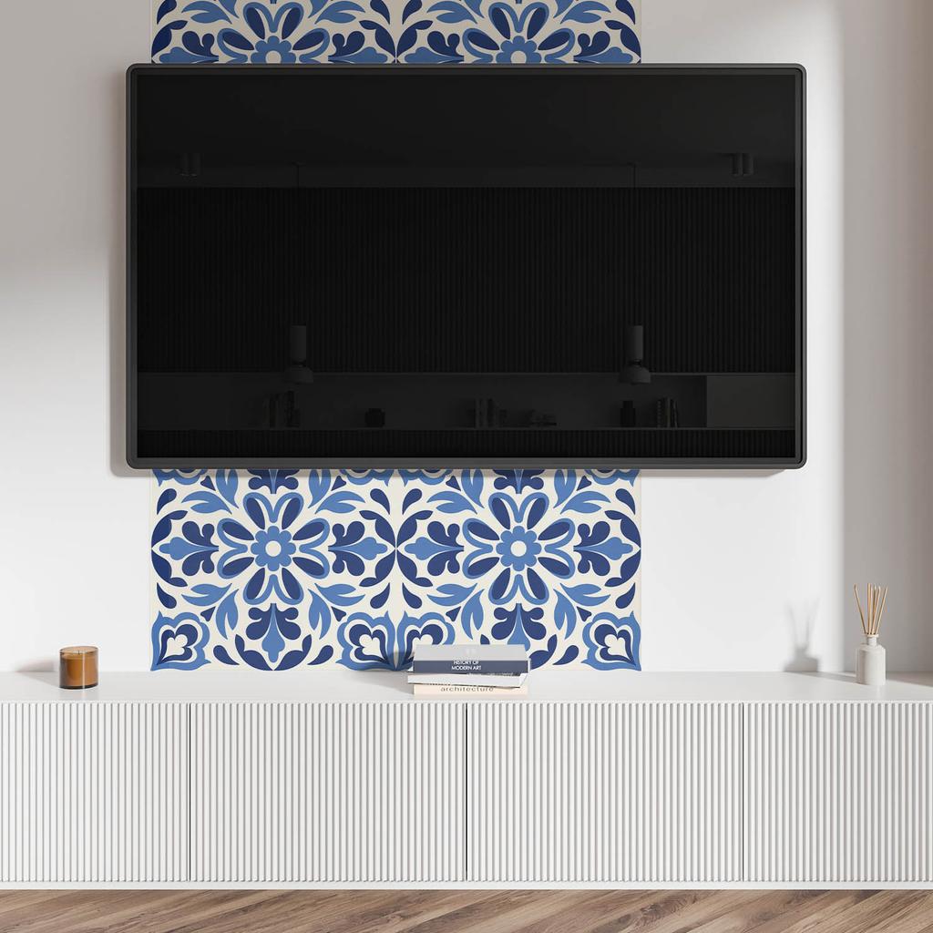 Dekoracyjny Panel Winylowy Na Ścianę Z Nadrukiem 100X50 Cm Kwiatowy Wzór Dekoracyjny