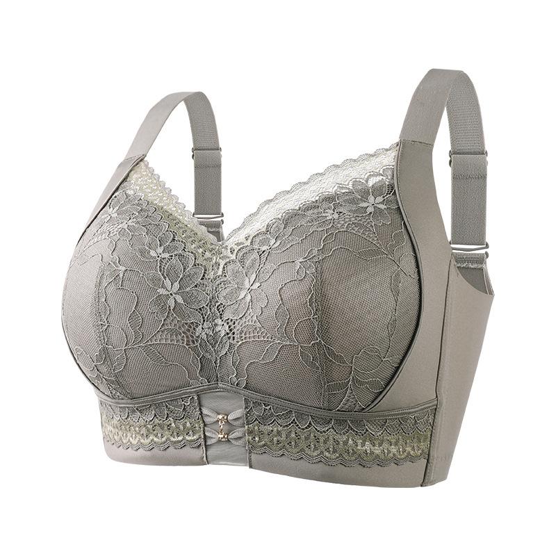 Wire-free Plus-size Slimming Lifting and Side-support Bra for Women with Large Busts Lace Shaping Bra