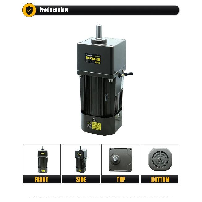 250W Mikro-Wechselstrommotor 110V 220V Einphasen-Asynchronmotor Getriebemotor 15mm Motorwelle 5-1400 U/min 50/60 Hz Für Verpackungsmaschine