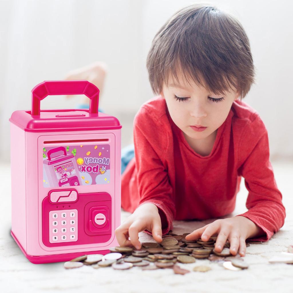 Safe Deposit Box, Toys, Children's Bank, Bank, Lights, Music, Key, Large Storage Bank