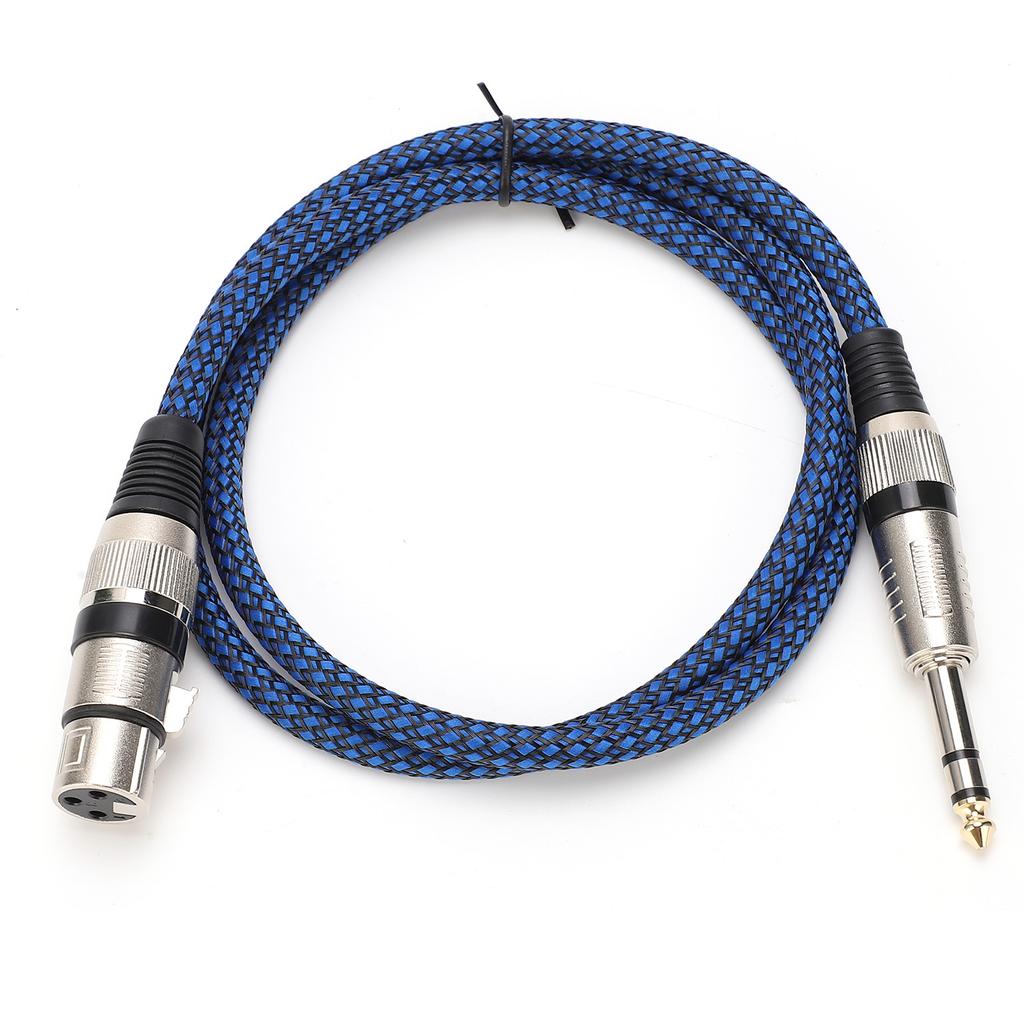 Cabo de Áudio XLR Linha Balanceada Cobre Livre de Oxigênio Trançado em Nylon para Mixer Microfone Condensador(10m 32,8 pés )