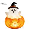 Festive Ghost Glow Lamp Halloween Cute Light Up Decoration, Small Statue Night Light, Gifts for Lovers Resin Table Decoration Indoor, Kitchen