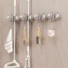 Self-Adhesive Suction Cup Mop Clamp Punch-free Mop Clip Rack Broom Mop Holder  Bathroom