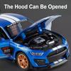 1:32 Mustang GT500 Charger 1970 Alloy Car Model Toy Sound and Light Feedback Ornaments Collection Models Children's Toys Gifts