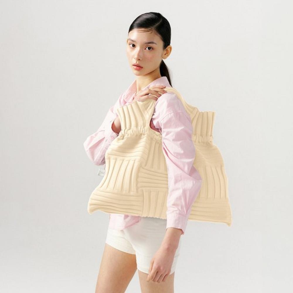 Pleatsmama Big Bow Bag Ivory
