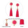 Bohemia Temperament Pompon Tassel Ear Pendent Long Fringe Eardrop Dangle Earrings Ladies Jewelry Christmas Gift