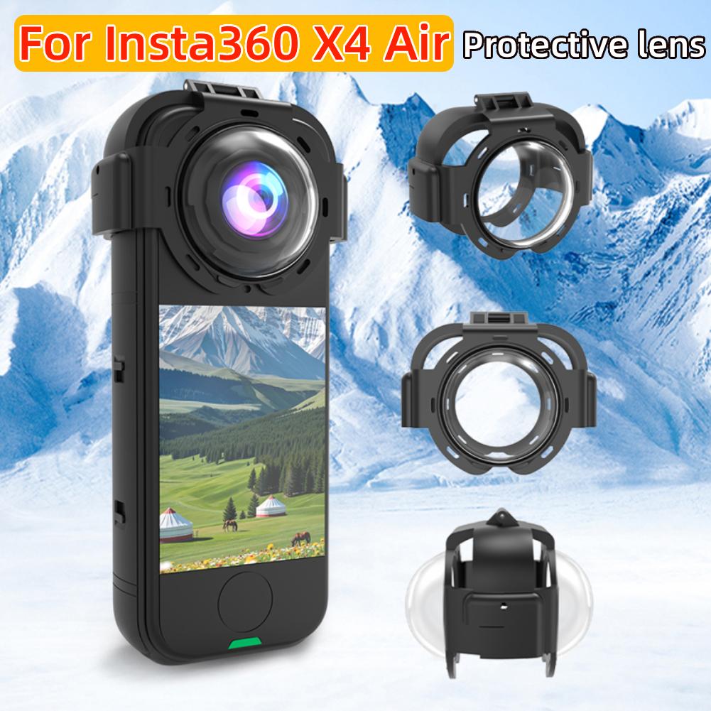 For Insta360 X4 Air Sports Camera Lens Guard Protective Cover Optical Glass Lens Protector Removable Anti-Scratch Camera Cap