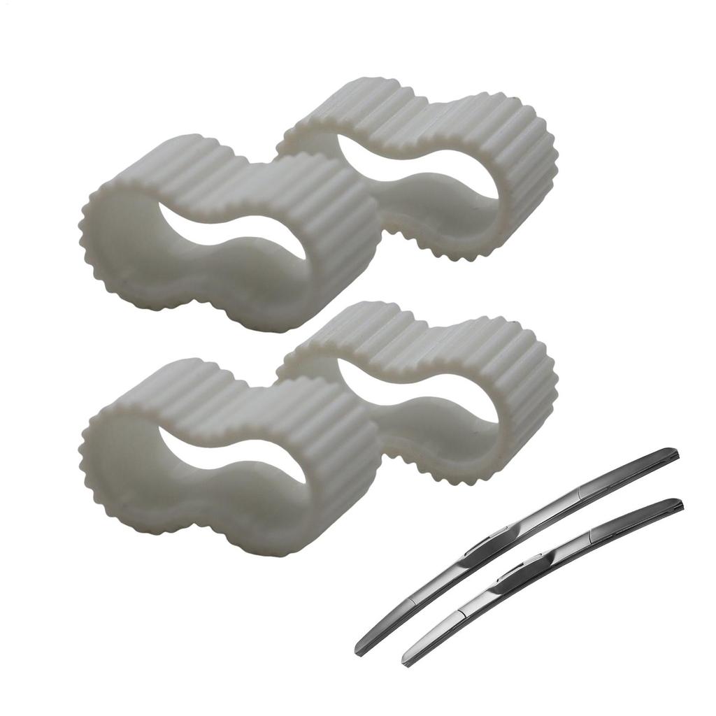 4 Stück Auto Frostschutz Scheibenwischer Gestelle Set 3D Gedruckt Frostschutz Scheibenwischer Wischer Schlauchklemme Frontscheibenwischer Befestigung Wischerklemme