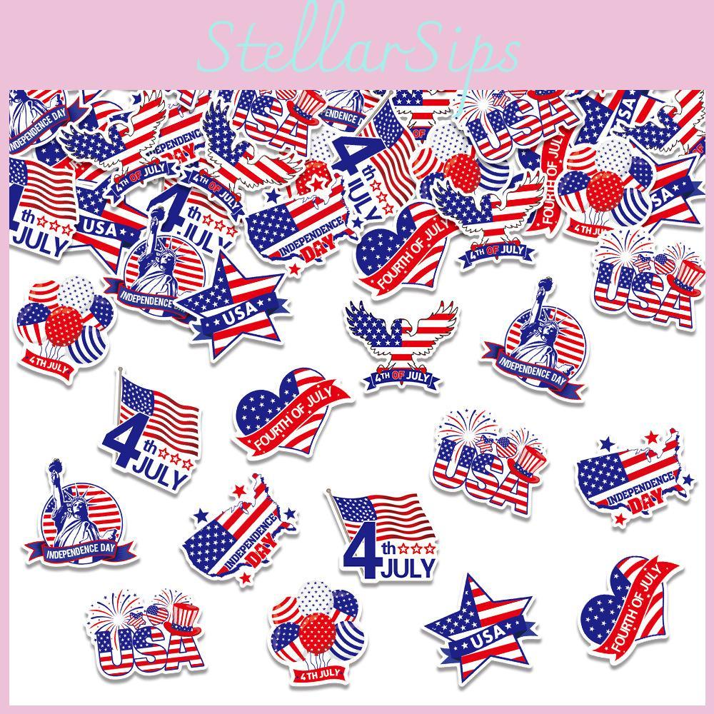 American Independence Day Decorative Fragments For Celebration Event And
