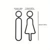 Creative Acrylic Toilet Sign Sticker Men Women DIY Washroom Sign Sticker Accessories Black Gold Silver WC Signage Board Hotel