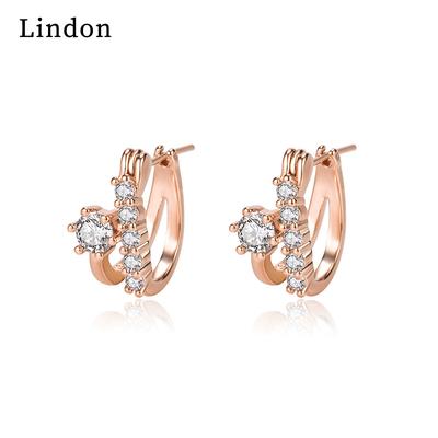 Lindon Damen-Ohrringe aus Kupferlegierung, Zirkon, Tropfenohrringe für Frauen, Hochzeit, Party, Geschenke