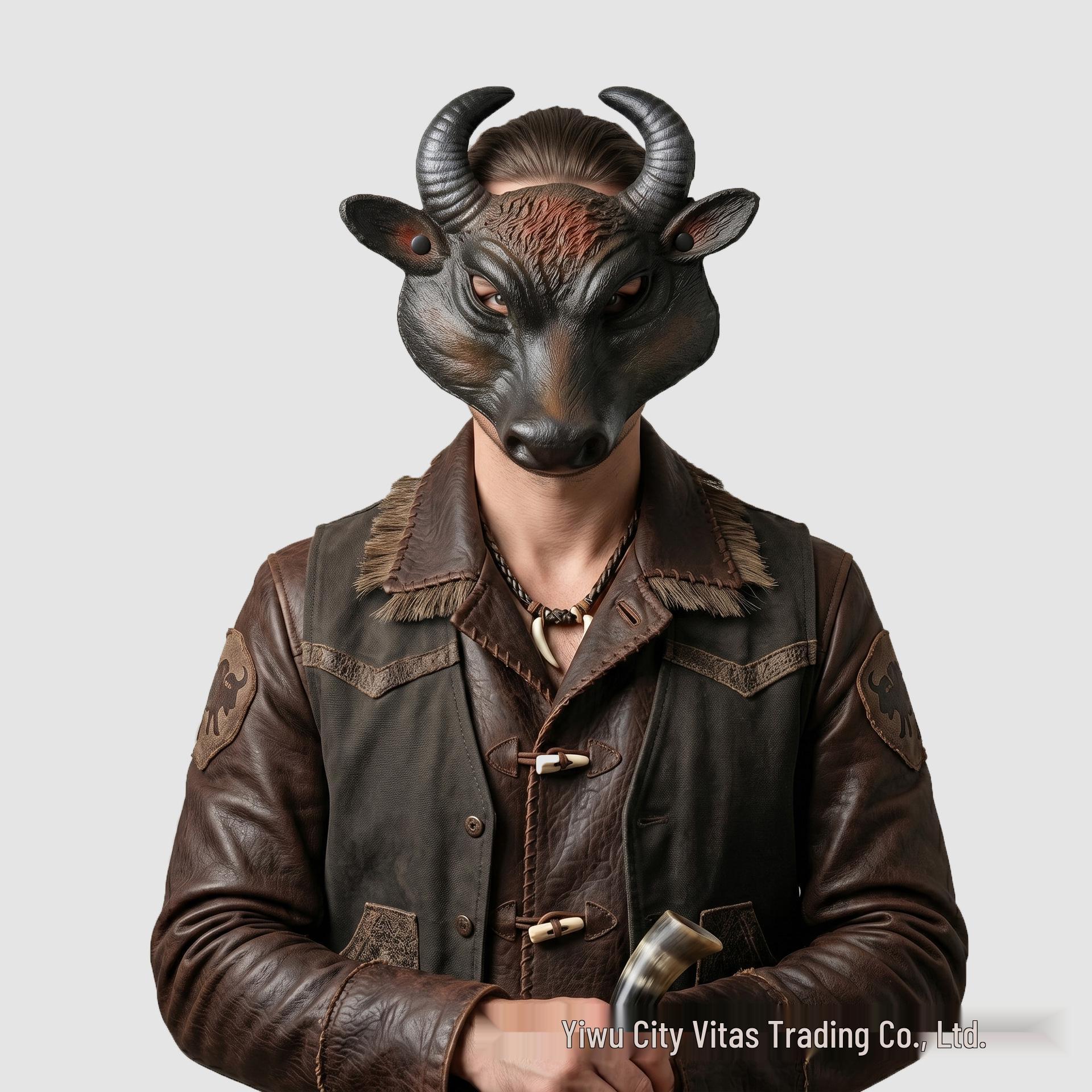 Halloween PU Foam Buffalo Mask for Costume Parties Buffalo