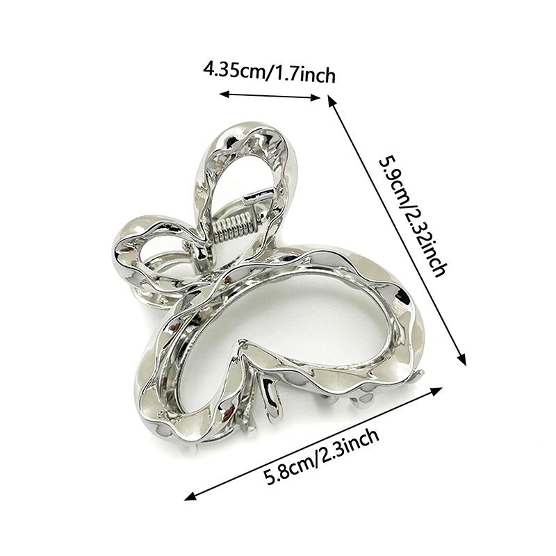 Irregular Metal Butterfly Hair Clip Hollow Out Hair Claws Clips Hairpin Shark Clips Women Girls Headdress Hair Accessories Gift