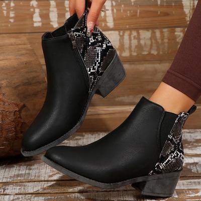 Fashion 2024 New Hot Selling Autumn Fashion Waterproof Ankle Boots Women's Comfort Shoes Winter Animal Pattern Anti-Slip Short Boots