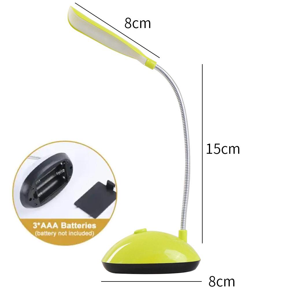 LED Mini Batteridrevet Bordlampe Øyebeskyttelse Bærbar Sammenleggbar Hjemmebelysning Soverom Sengestudie Lesebordlampe