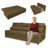 Kanapa sofa KIMO funkcja spania pojemnik Ramona brązowy welur