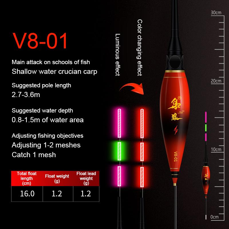 Kousací háček Změna barvy Ryby Unášení Den a Noc Mělká voda Ultra krátké světelné elektronické vysoce citlivé plováky
