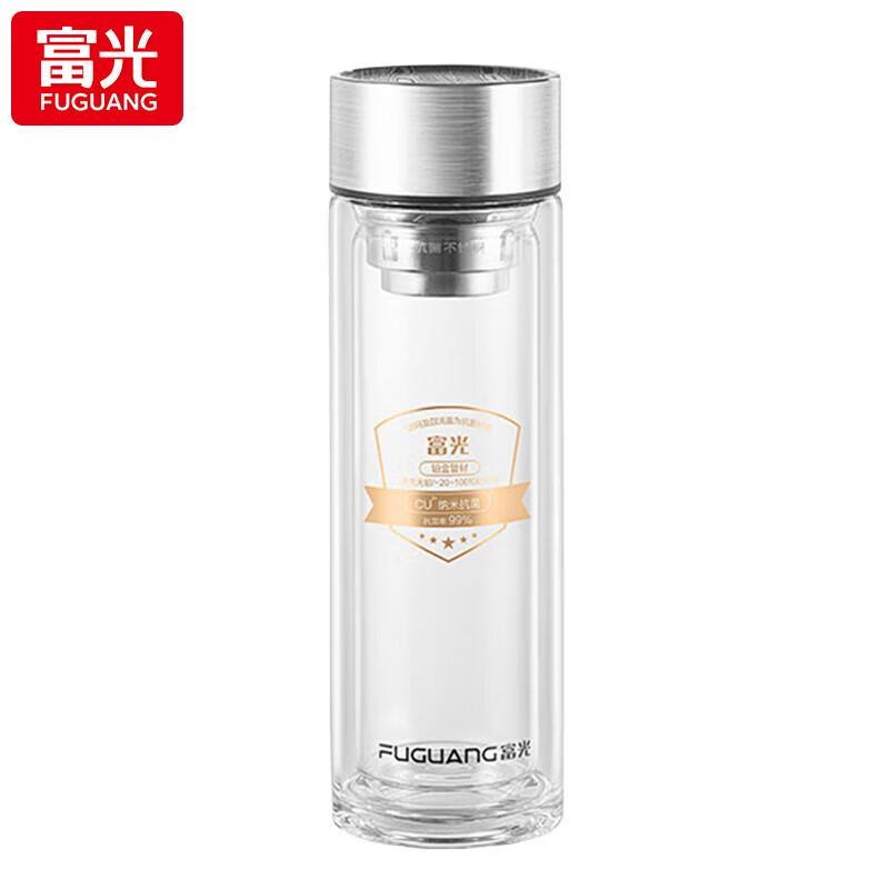 Fuguang Antibacterial Double-Layer Glass Cup