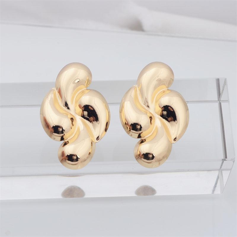 New In Exaggerated Irregular Metal Dangle Earrings for Women Big Spiral Geometric Statement Female Hyperbole Hanging Earring