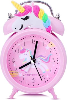 JYPS Unicorn Alarm Clock for Tabletop Loud Silent Second Double Battery Guaranteed To Wake You Perfect for and School Entrance Gifts Kids, Clock,