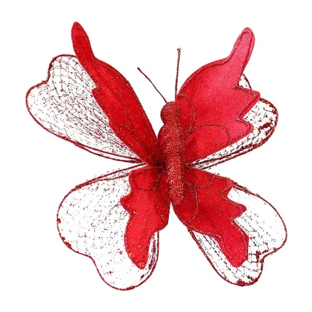 Realistic Design 3D Butterfly Decoration Vibrant Colors Intricate Details Christmas Butterfly Decor Elegant Style