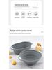European Style Silicone Bread Fermentation Basket, Foldable Imitation Rattan Dough Fermentation Bowl.
