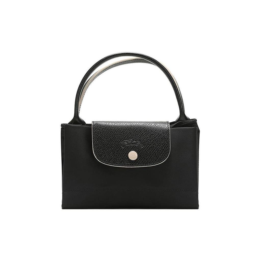 Longchamp Le Pliage 45 Kurzer Griff Faltbare Stoff-Reise-Tragetasche Damen Tragetasche Schwarz 1623619001