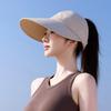 Damen-Sonnenhut mit offener Oberseite, ponytail-freundlich, Gesichtsschutz, UV-Schutz, faltbares Visier für Outdoor-Radfahren und Reisen
