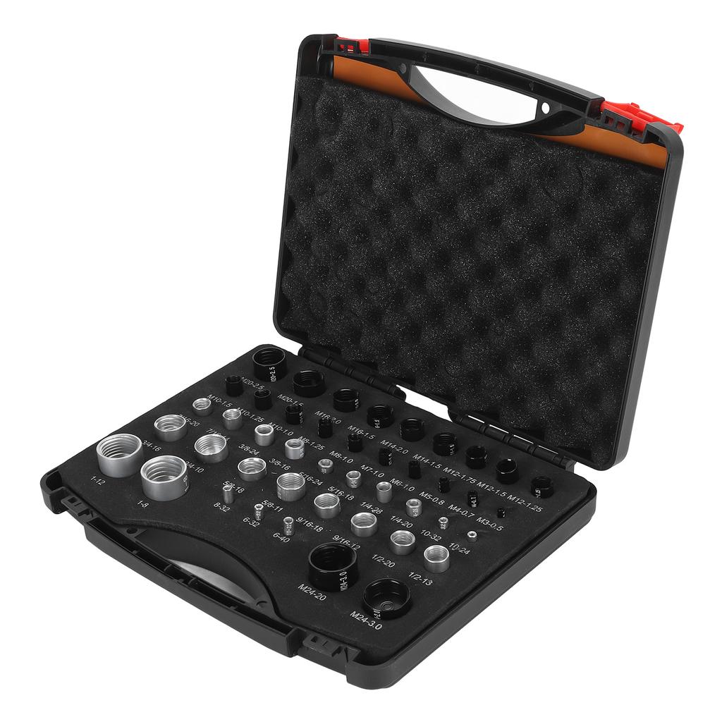 44 STÜCKE Mutter- und Bolzengewindeprüfer Aluminiumlegierung Zoll und metrisch Hohe Genauigkeit Bolzenmutter