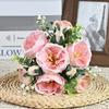 Wedding Bouquet Realistic Romantic Aesthetic Decorative Faux Silk Flower 10-headed Simulation Hibiscus