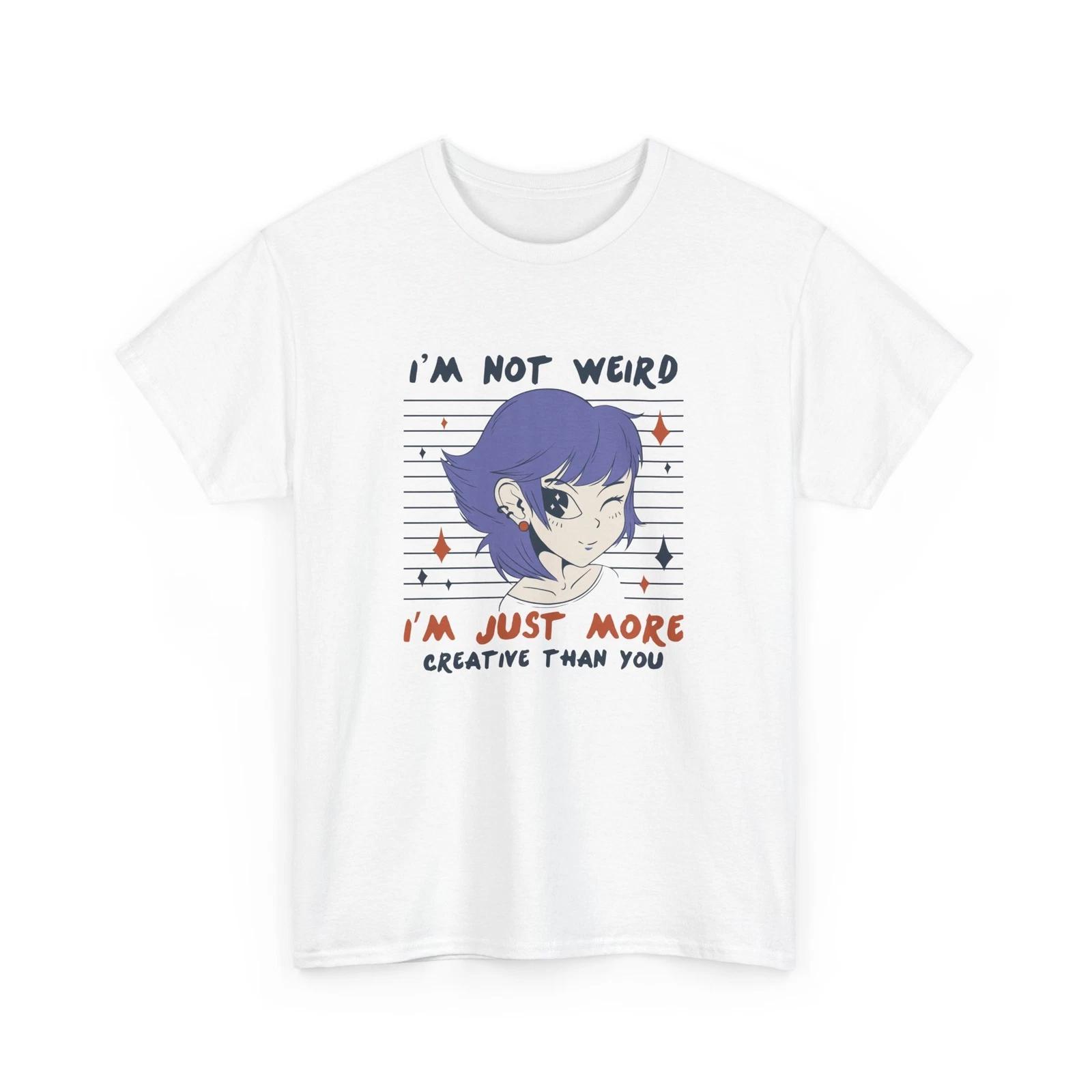 Manga Inspired Street Tee | Anime Graphic Shirt | Otaku Fashion - I m not weird L