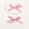 4Pcs/set Kids Sweet Solid Color Mini Bowknot Hair Clip for Baby Girls Ballet Style Ribbon Braided Hair Accessories