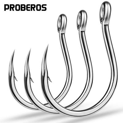 Lure High Carbon Steel Blood Trough Hook Single Hook Sea Fishing Boat Fishing Hook with Hole and Ring Loose Iron Plate Fishing Hook
