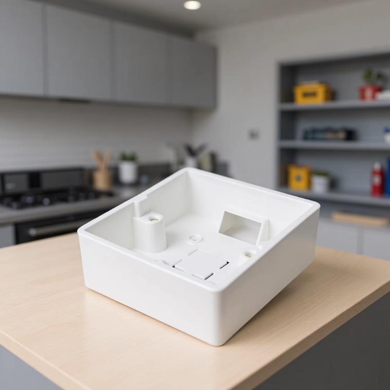 PVC86 Double Gang Flame Retardant Surface Mount Junction Box for Wall Switches and Decorations