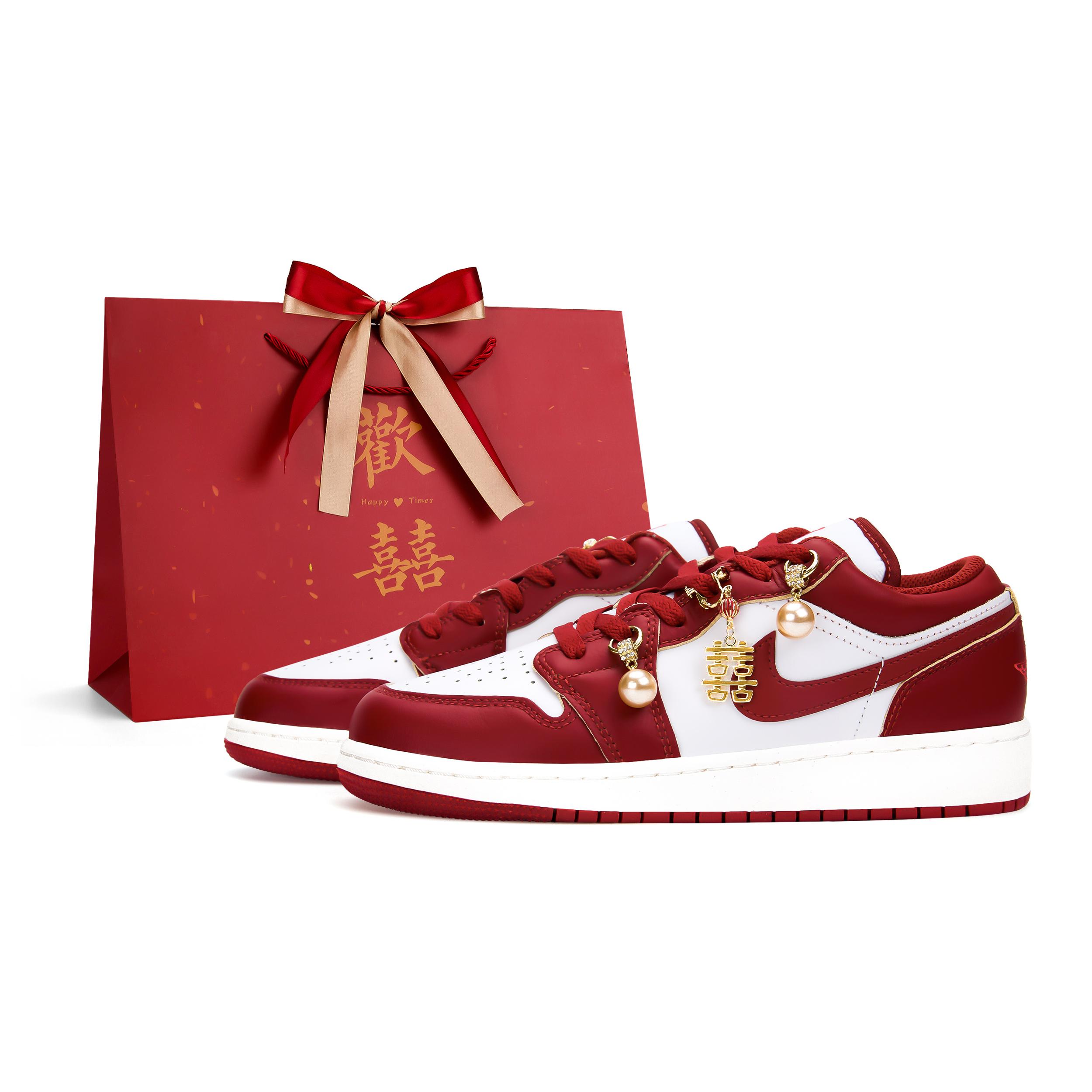 

Jordan Air Jordan 1 Lightweight Low top Vintage Basketball Shoes Unisex Red FJ3465-160(Team943-SBOX) 45