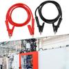 2 Pcs Two-color Clip Electrical Test Leads Non-slip High Portability