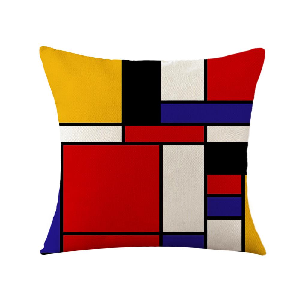 Geometrischer roter Kissenbezug Büro Kissen Sofa Kissen Bettseite Rückenlehne Kissenbezug