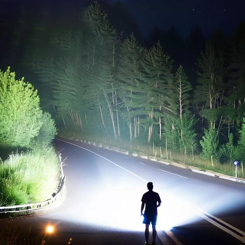 100000LM Super Jasna Latarka LED USB-C Ładowalna Zoomowalna Latarka Dalekiego Zasięgu Wodoodporna do Kempingu, Awaryjnej Pracy