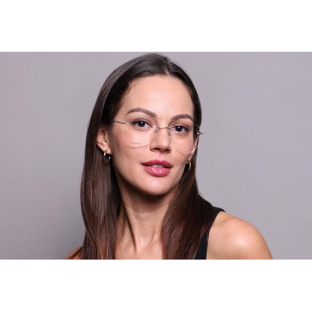 Rimless Oval Shiny Silver SmaRtbuy Collection Hani Rt 010 C2 Fashion Unisex Eyeglasses