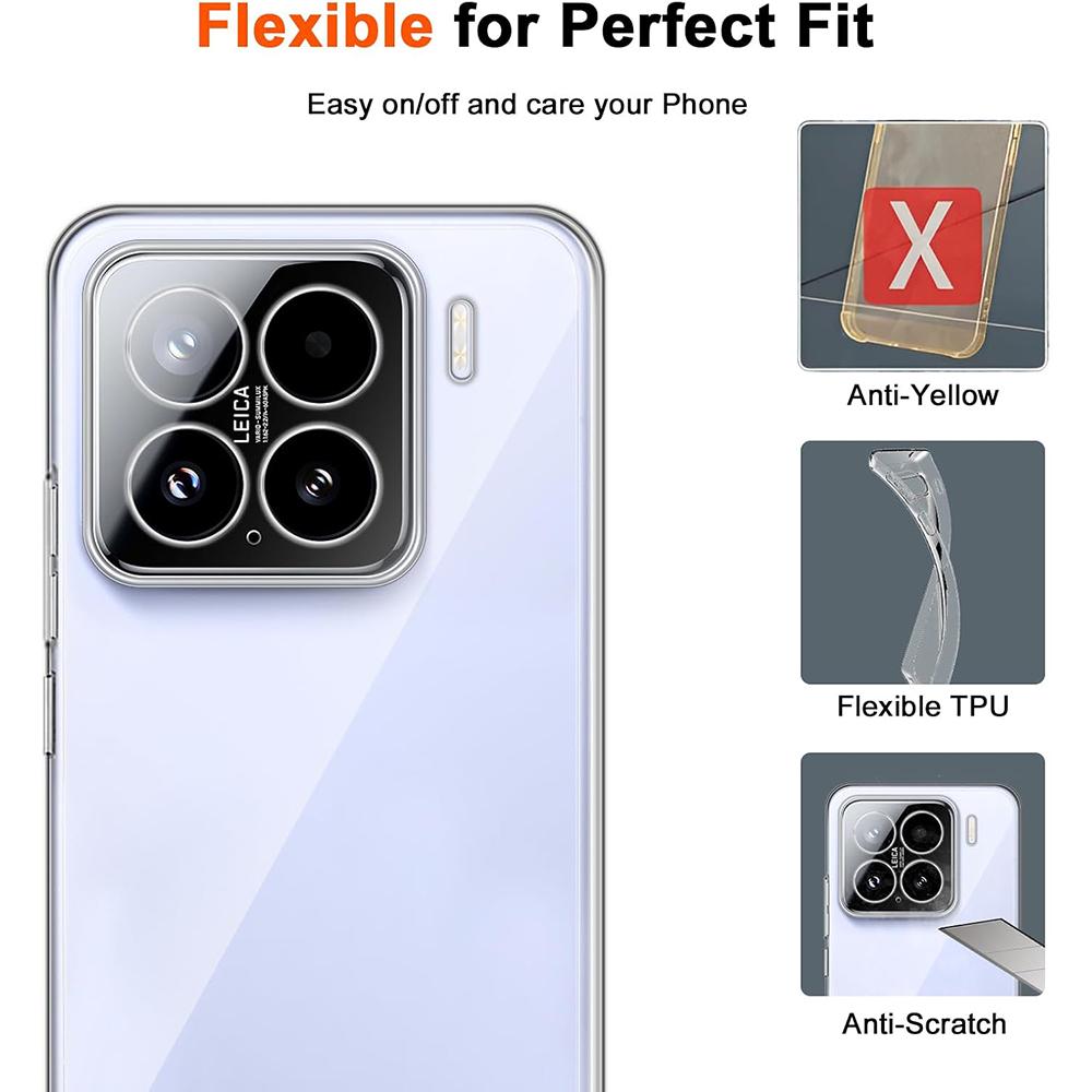 Crystal Silicone Soft Case For Xiaomi 15T 15 14T 14 T T Pro Clear Ultra Thin Back Shell For Xiaomi 15Ultra Cover