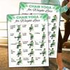 30-Day Chair Yoga Poster Exercise Charts 2 Pieces Chair Yoga Trainer Guide For Senior Beginner Mobility Balance Flexibility