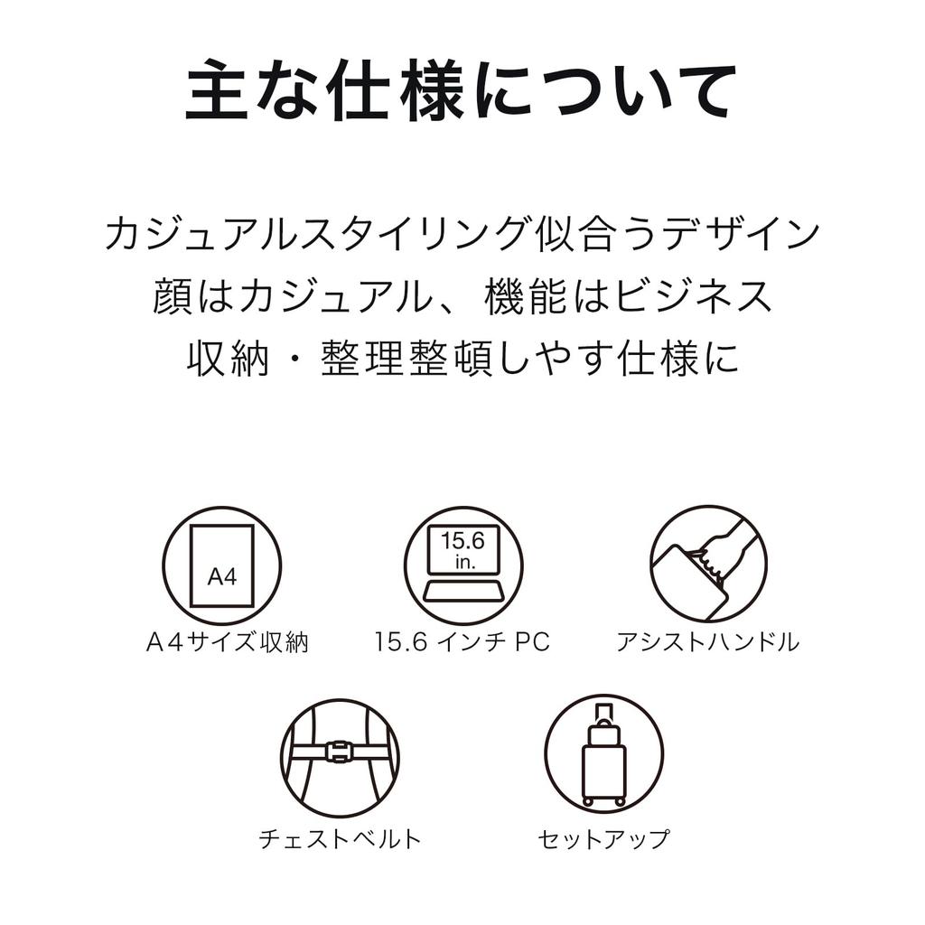 Ace Gene Duramuve Business Backpack, Fits A4 Files and 15.6-inch PCs, 22L, 68139