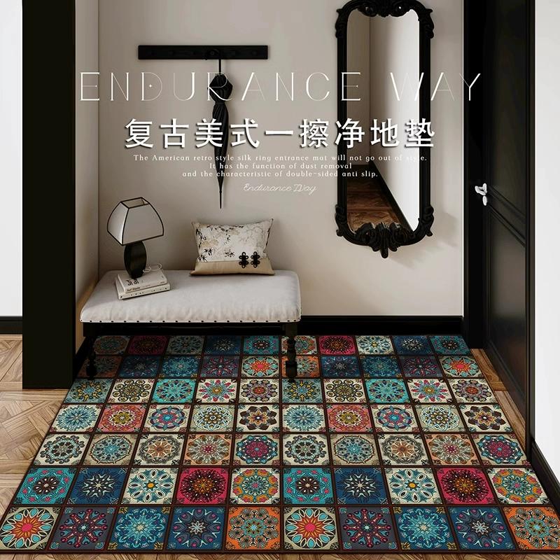 

Дверной коврик ПВХ Бытовой Дверной Нескользящий Коврик для Ног Дверной Коврик Входит в Дверь Кухня Можно Вытирать Входной Коврик для Веранды 120 * 120cm