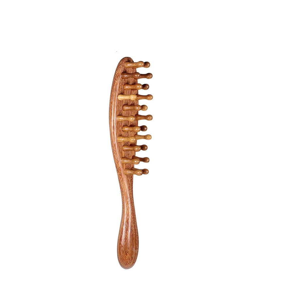 

Golden Sandalwood Body Meridian Massage Comb Wooden Head Massage Comb New Loc Comb Scalp Massag B