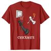 Lustiges Schachmatt Schach Basketball Spielbrett König T-Shirts Grafik Baumwolle Streetwear Kurzarm Geburtstagsgeschenke