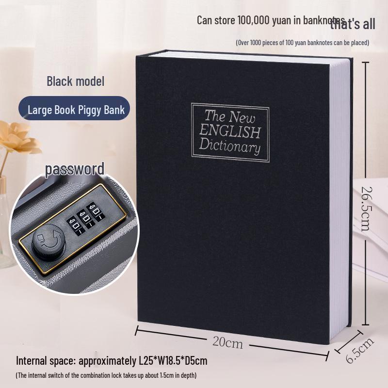 Book Piggy Bank Cabinet: Secure Password Safe for Kids 2025