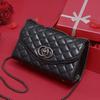 Tas Nieuwe Lederen Ruit Kettingtas Premium Schoudertas Crossbody Tas Bagage